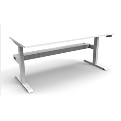 Rapidline Boost+ Single Sided Workstation + Cable Tray 1800W x 750D x 620-1270mmH White/Wht