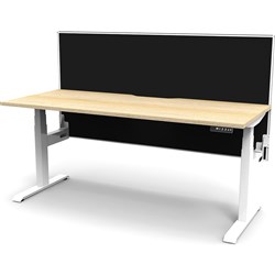 Rapidline Boost+ Single Sided Workstation + Screen 1800W x 750D x 620-1330mmH Oak/White