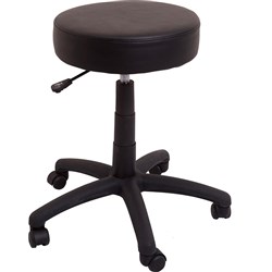 Rapidline DS Desk Stool, Black PU 100kg
