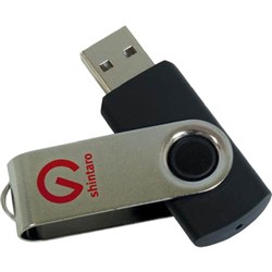 Shintaro 128GB Rotating Pocket Disk USB3.2 Black