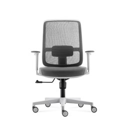 Rapidline Lotto Operator Chair Med Mesh Back/Arms 135kg Grey Seat Grey/Wht Bck 5yr wty