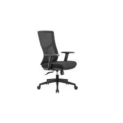 OLG Tilly Task Chair With Arms Black Fabric Seat Mesh Back 140kg 10yr Warranty