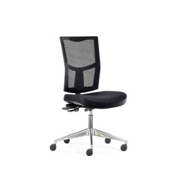 OLG Urban Task Chair Alloy Base No Arms Black Fabric Seat Mesh Back