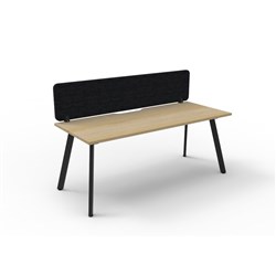 Rapidline Eternity Workstation Single Sided+Black Eco Screen 1500Wx750Dx730mmH Oak/Black