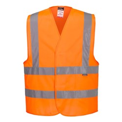 Portwest Hi-Vis Two Band and Brace Vest Small/Medium Orange
