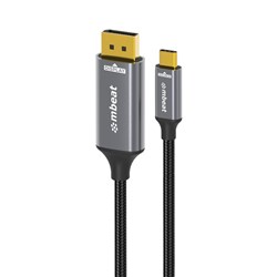 Mbeat ToughLink USB-C To Display Port Cable 8K 1.8m Grey