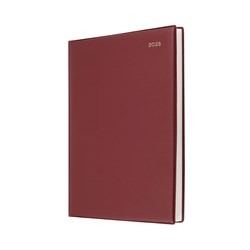 Collins Belmont Desk Diary A4 Day To Page Burgundy