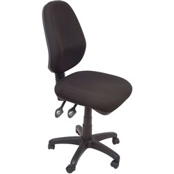 Rapidline EG100CH Ergonomic Chair Oval High Back 3 Lever Black 130kg
