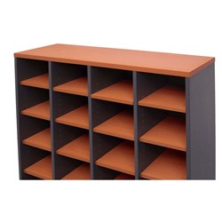 Rapidline Rapid Worker Pigeon Hole Unit Additional Shelf 236W x 356D x 18mmH Cherry