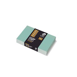 Olympic System Cards 100 x 150mm Ruled Green Pack Of 100