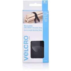 Velcro® Brand Reusable One Wrap Strap 19mm x 3m Black 19mm x 3m Black