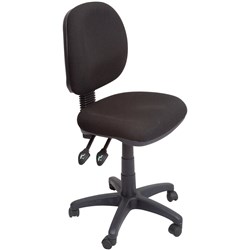 Rapidline EC070CM Operator Task Chair Medium Back 3 Lever Black Seat And Back, 120kg